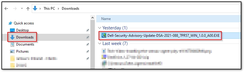 Dell update step 2