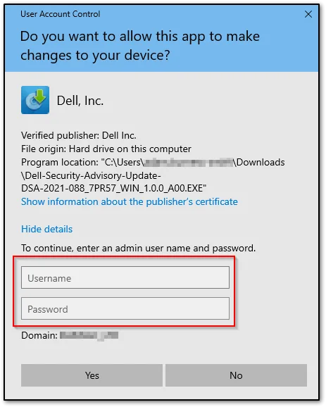 Dell update step 3