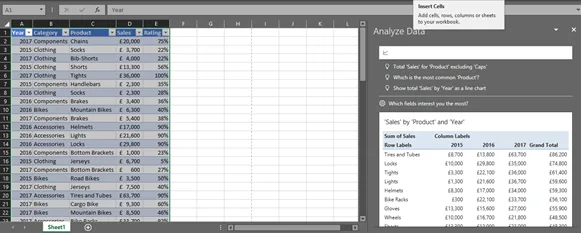 Analyse Data in Excel