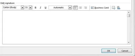 Editing an Outlook Signature