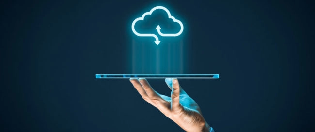Cloud Computing Concept   Connect Devices To Cloud. Businessman Or