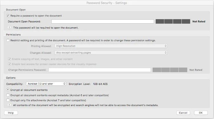 password protect a pdf