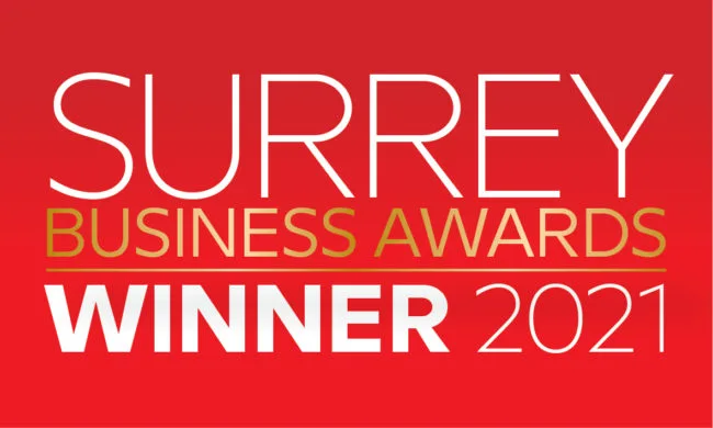 Surrey business awards Winner logo 2021