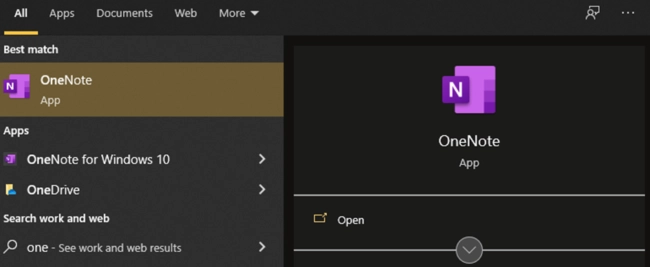 Two versions of OneNote
