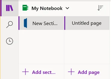 OneNote Windows 2010 Layout