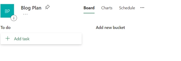Adding a new bucket in MS planner