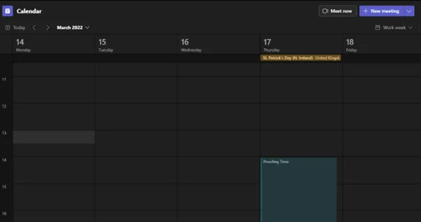 Teams Calendar