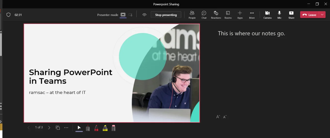 teams crashes when sharing powerpoint presentation