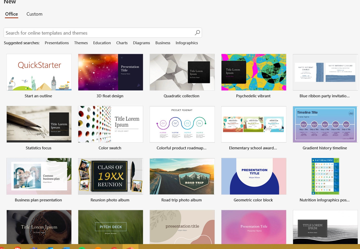 Microsoft powerpoint template store