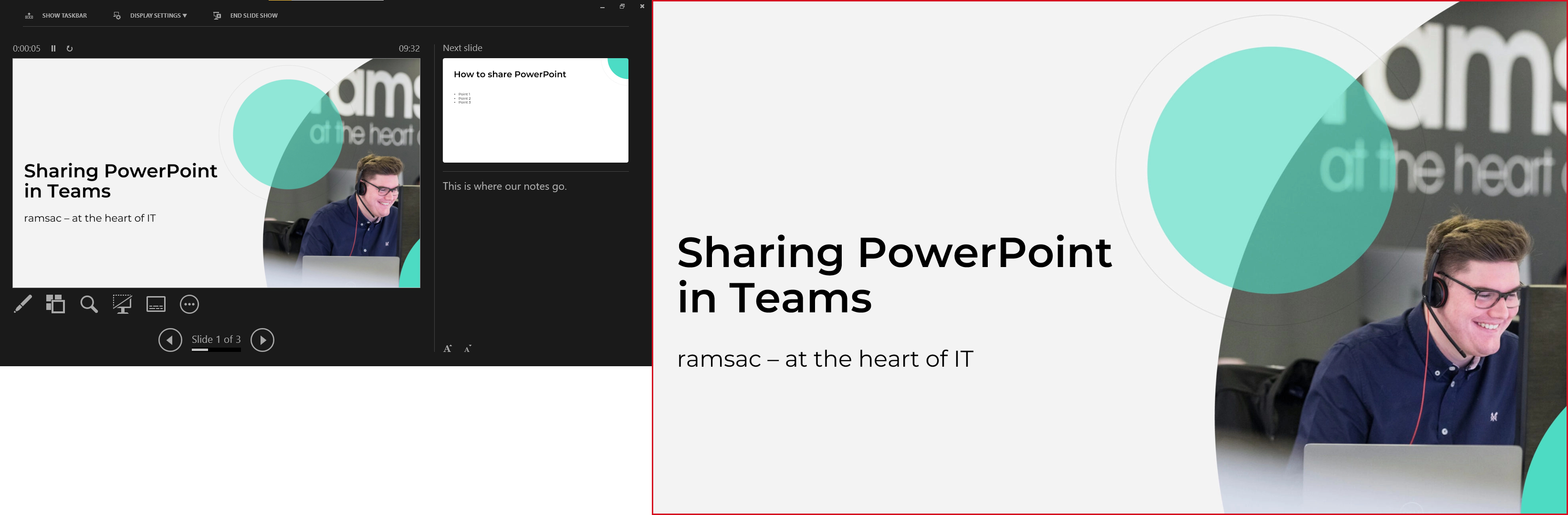 Two screen Presenter mode